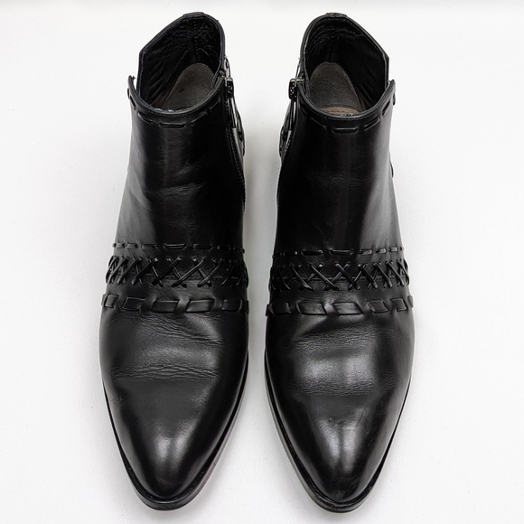 Donald J. Pliner Bowery Chelsea Bootie Whipstitched Calf Leather Black size 8.5 - Picture 2 of 15